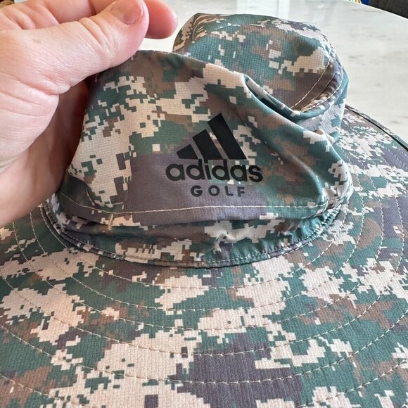 adidas Golf Men's Wide Brim Hat Camo Print Outdoors UPF Sun Protection NWT S/M - Picture 4 of 7